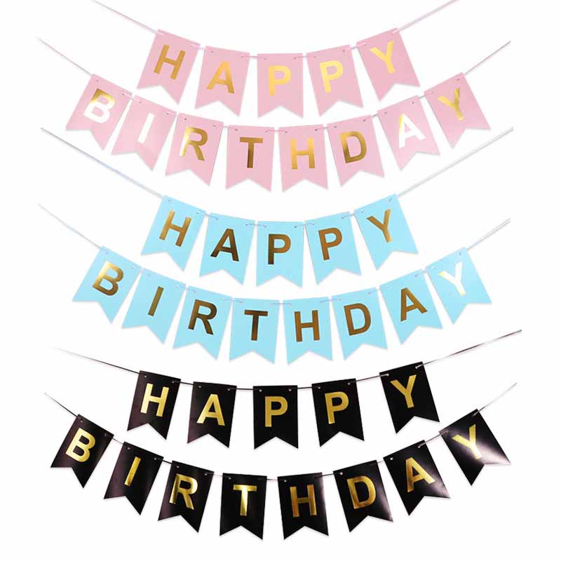 HAPPY BIRTHDAY LETTER FLAG BANNER
